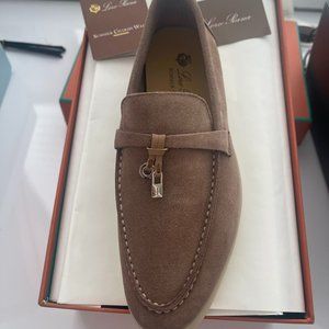 LORO PIANA Summer Charms Walk Suede Moccasins Brand New